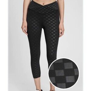 Nwt Women GapFit Sky High Rise Crossover Capri Leggings in Eclipse , Size L